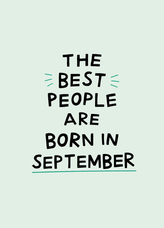Funny September Birthday Card