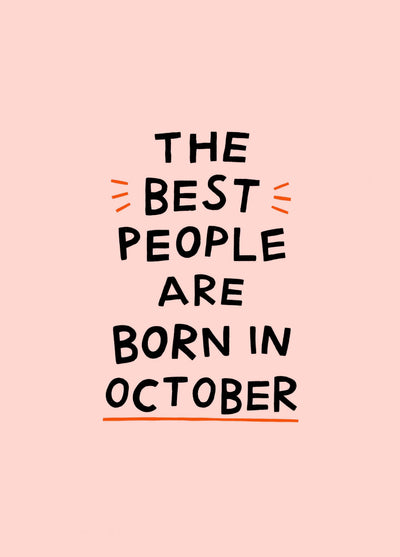 Funny October Birthday Card