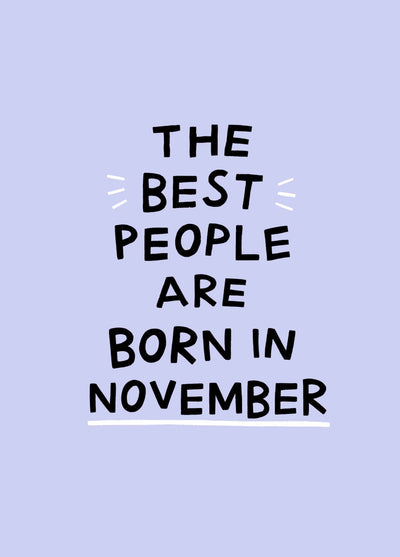 Funny November Birthday Card
