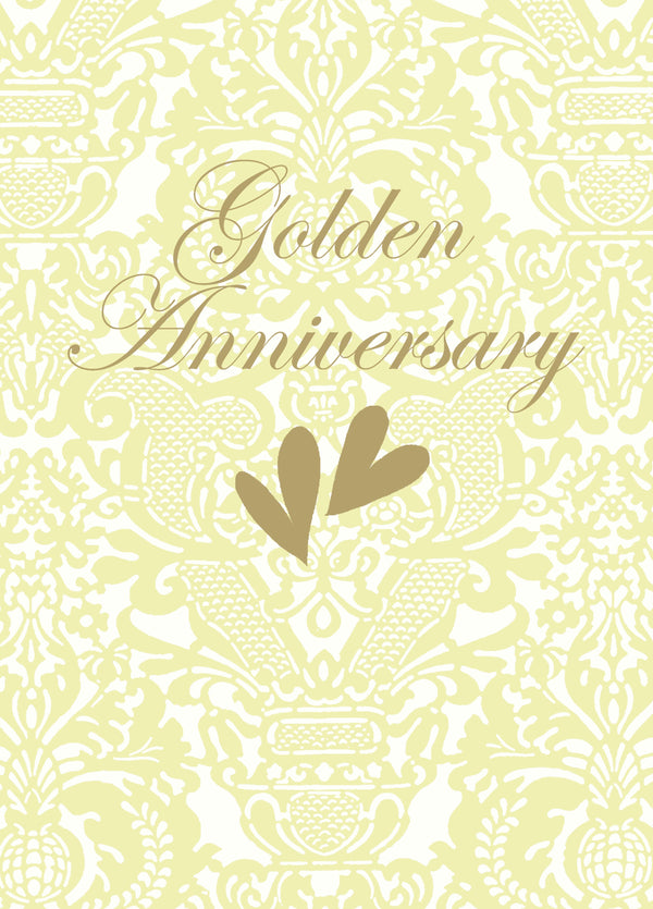 Golden Anniversary Hearts Card