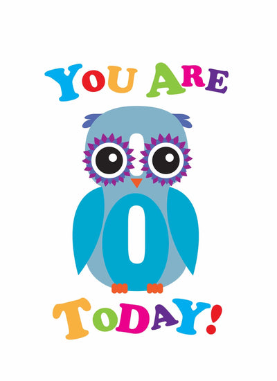 8th Birthday Owl Card