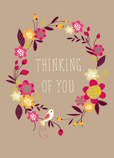 Thinking Of You Wreath Card