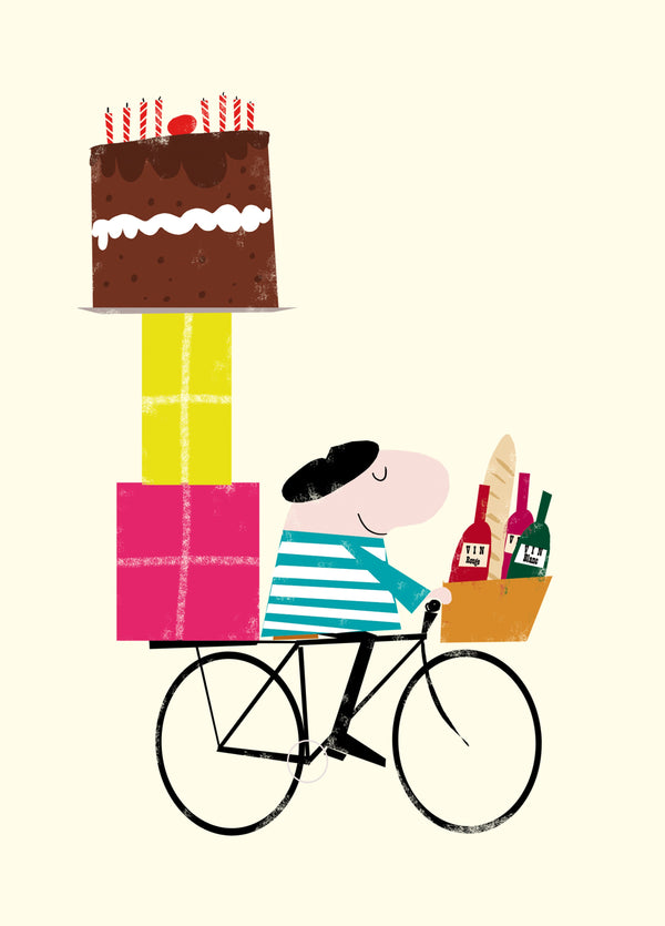 Bicycle Delivery Birthday Card