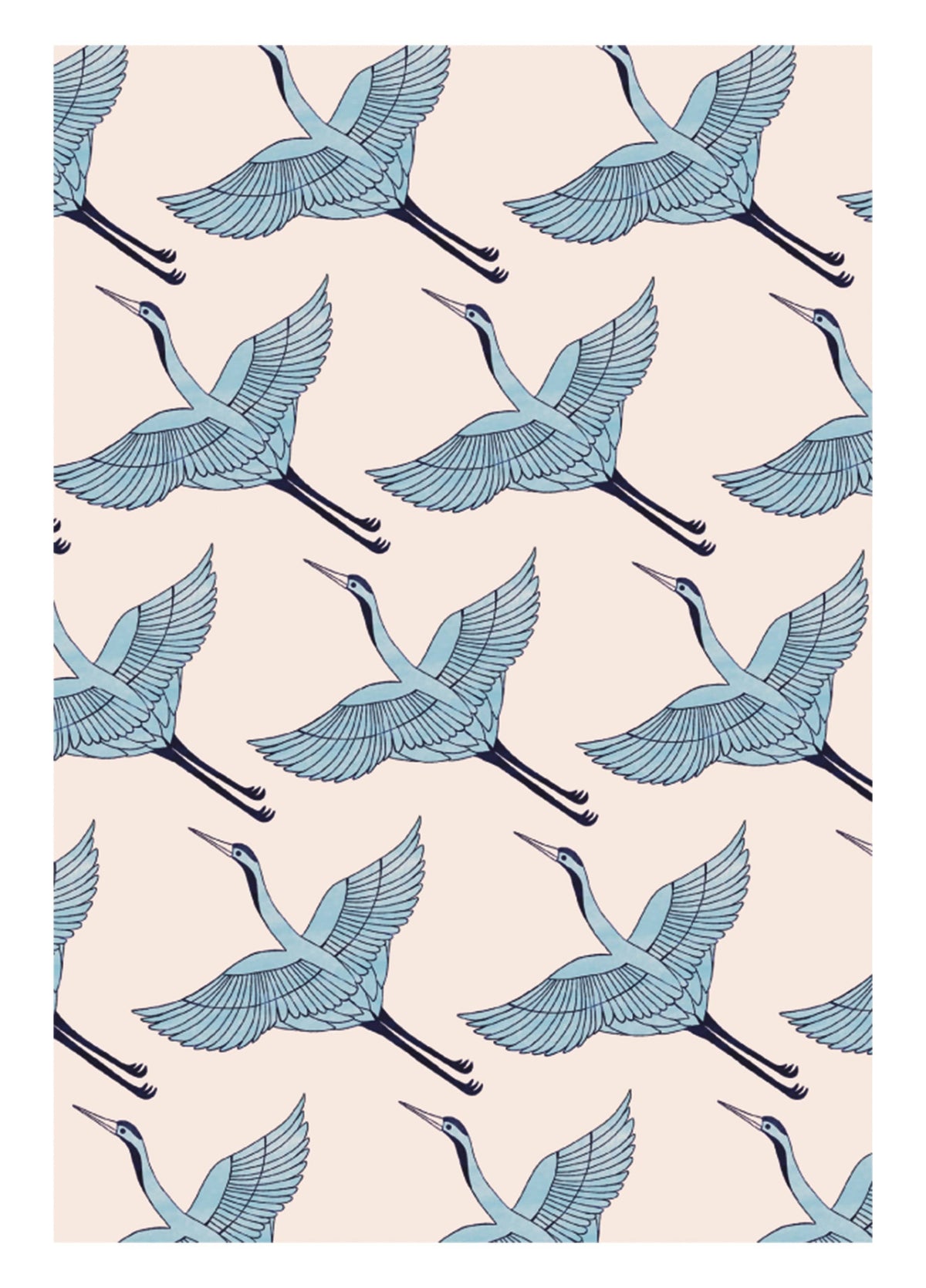 Flying Cranes Art Card