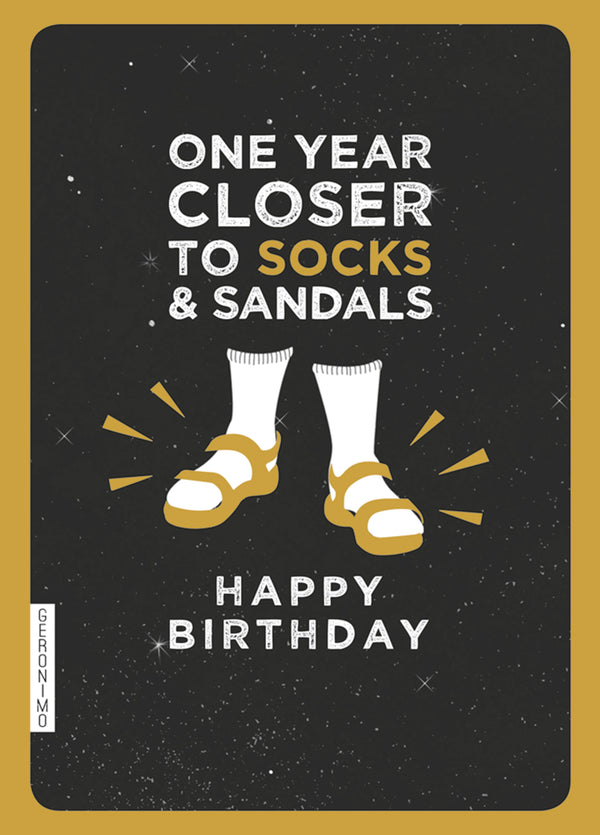 Socks And Sandals Birthday Card