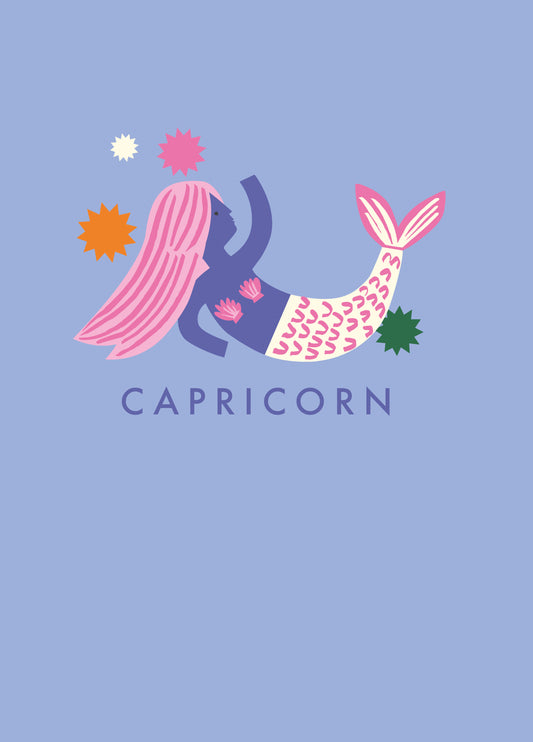 Capricorn, Horoscope, Star Sign, Birthday Card