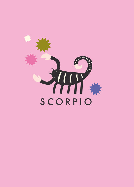 Scorpio, Horoscope, Star Sign, Birthday Card