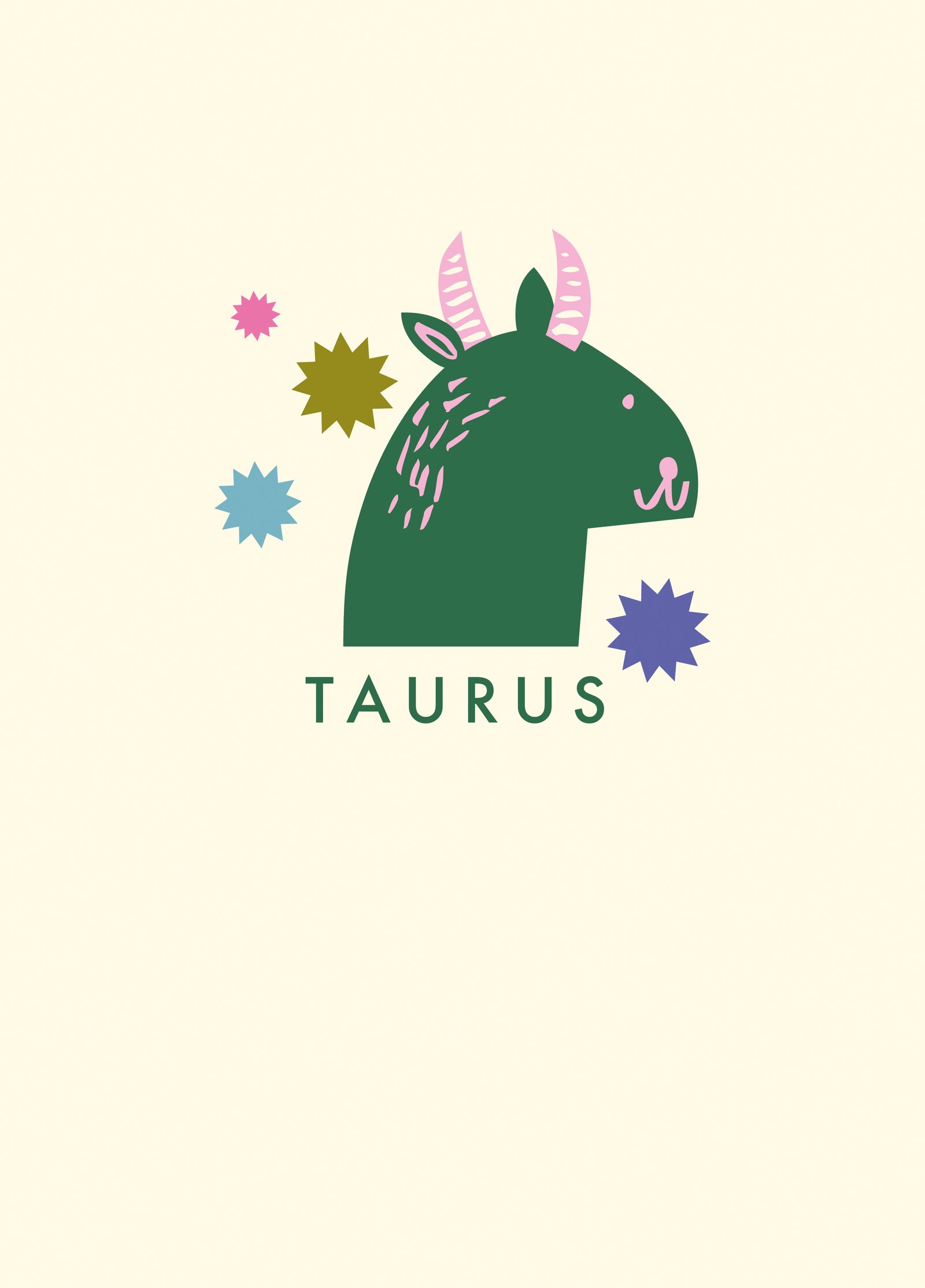 Taurus, Horoscope, Star Sign, Birthday Card