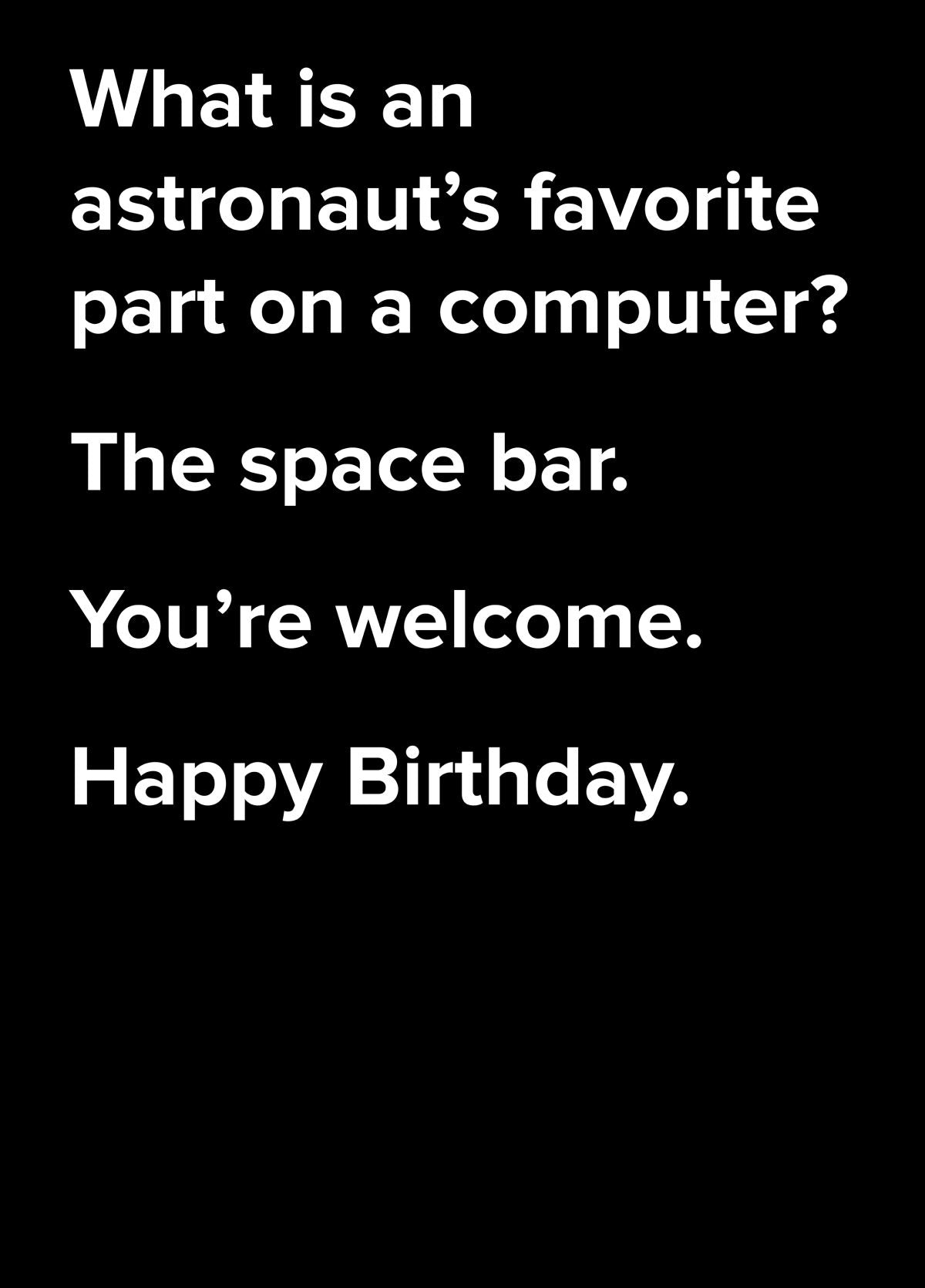 Astronaut Dad Joke Birthday Card