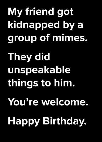 Mines Dad Joke Birthday Card