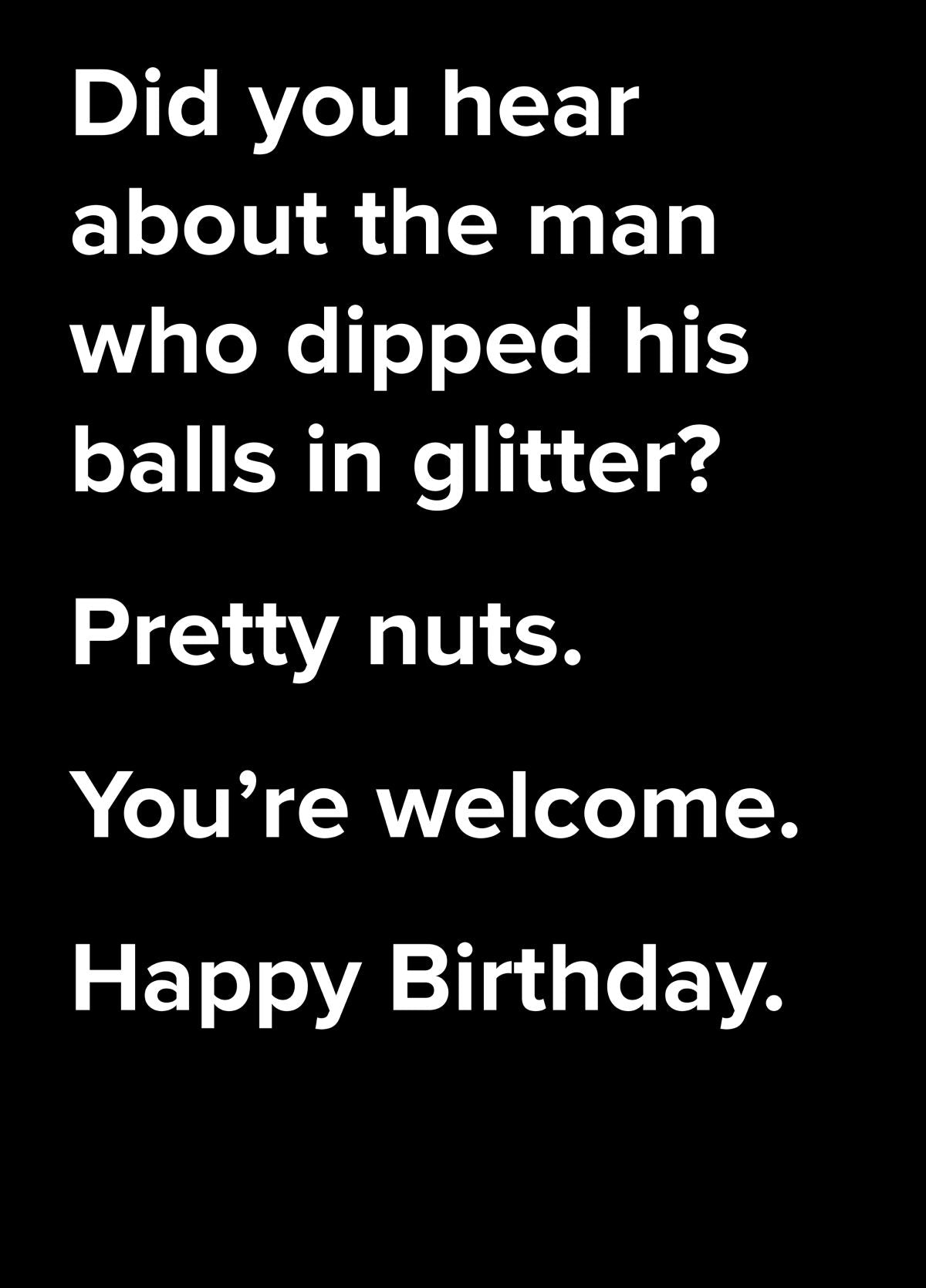 Pretty Nuts Dad Joke Birthday Card