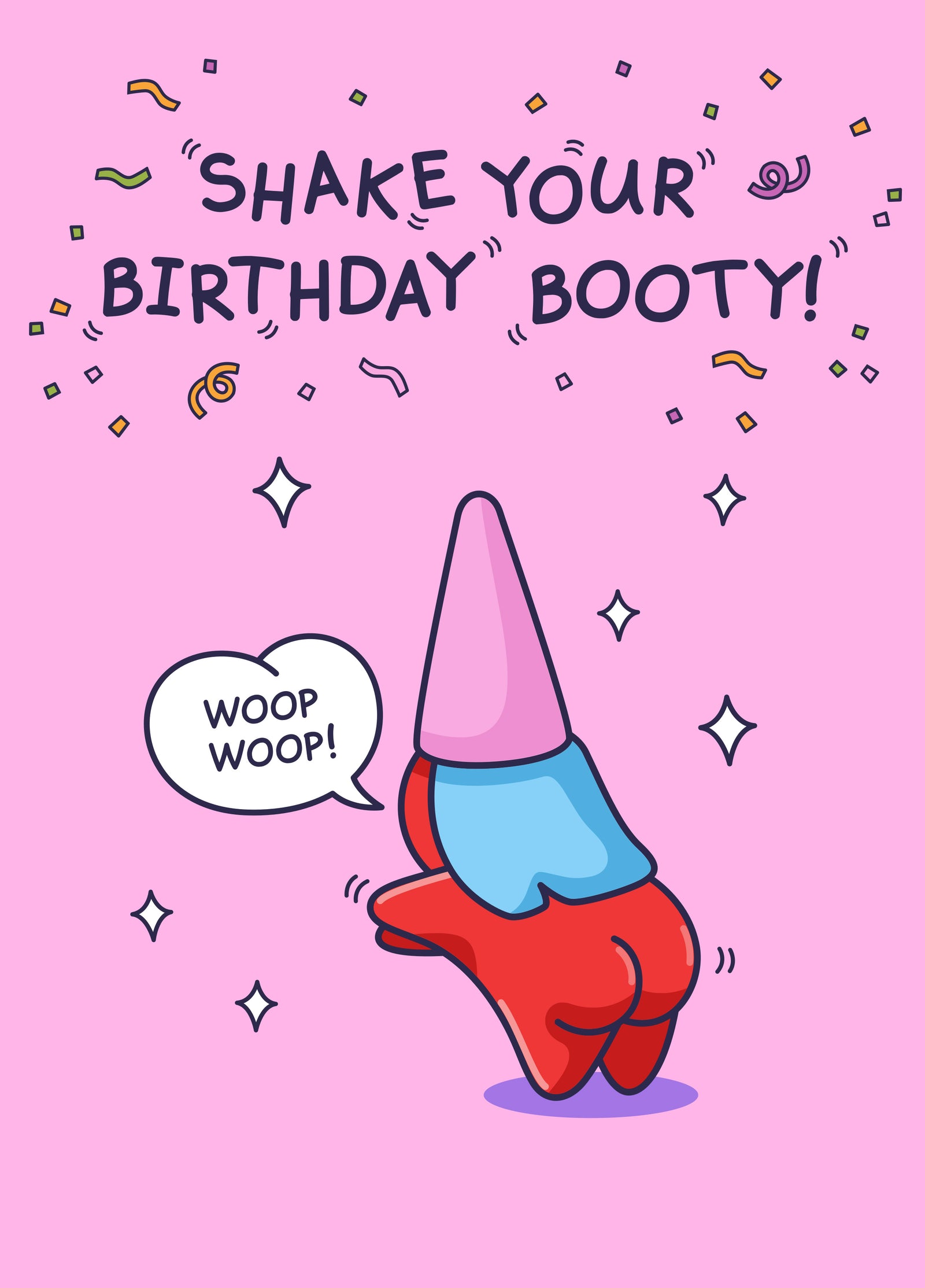 Shake Your Birthday Booty - Funny Card For Her