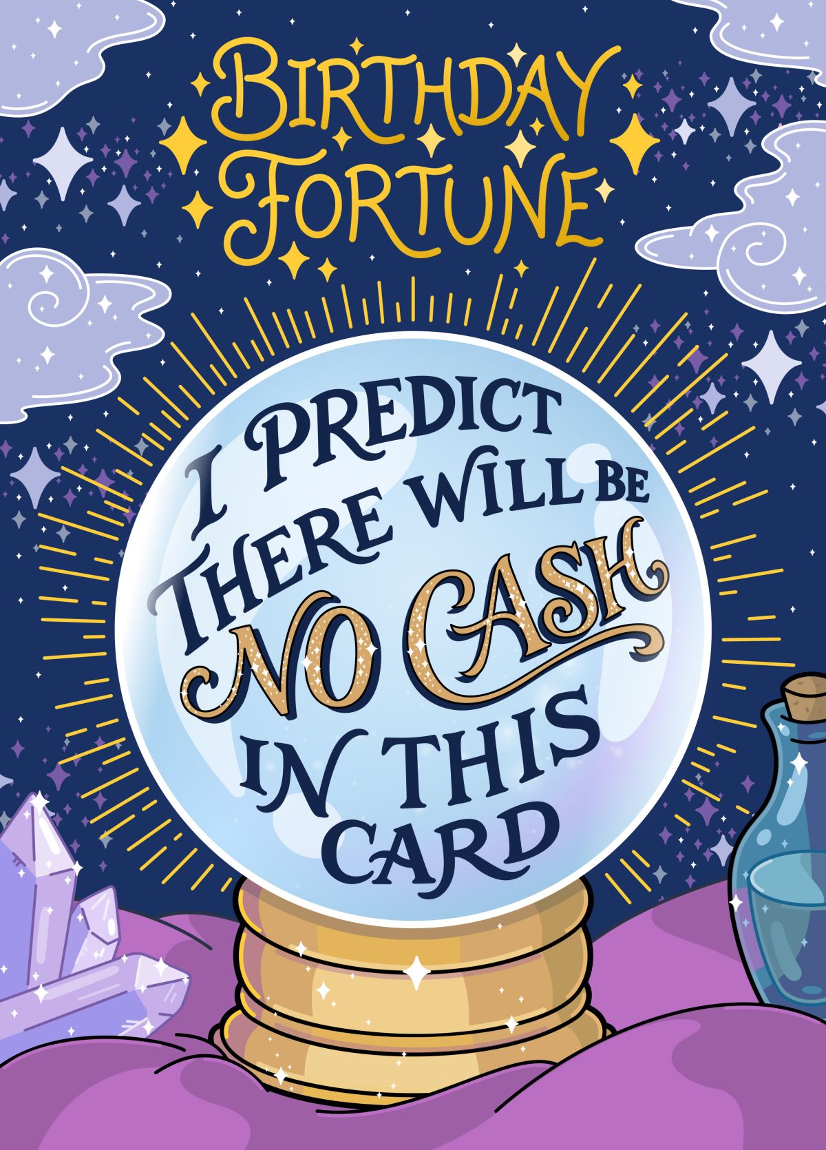 Birthday Fortune - No Cash In This Card