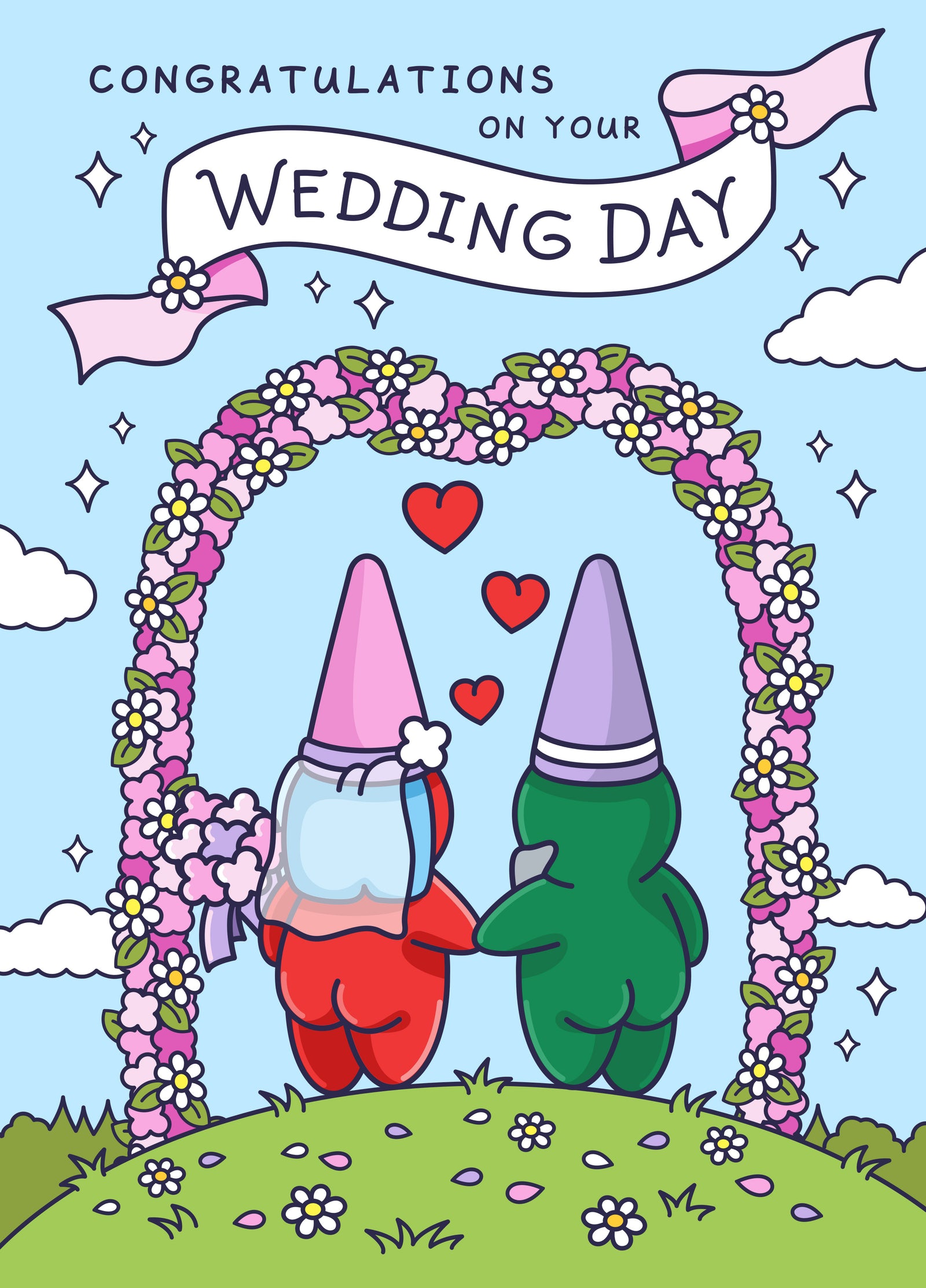 Cute Wedding Card - For The Cheeky Bride And Groom