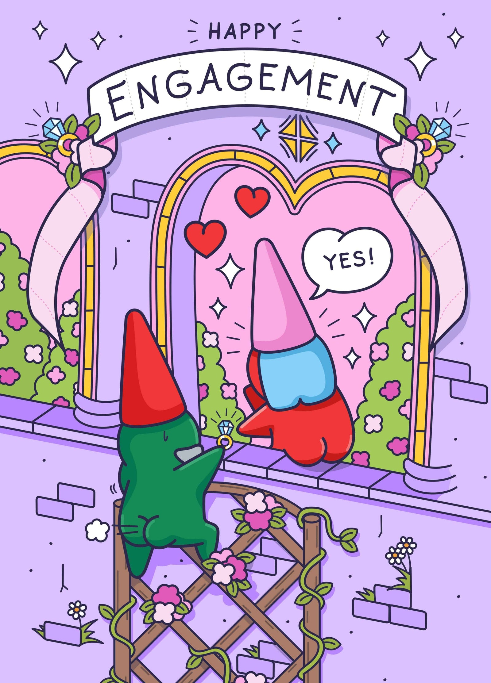 Engagement Card - Fairy Tale Love Story