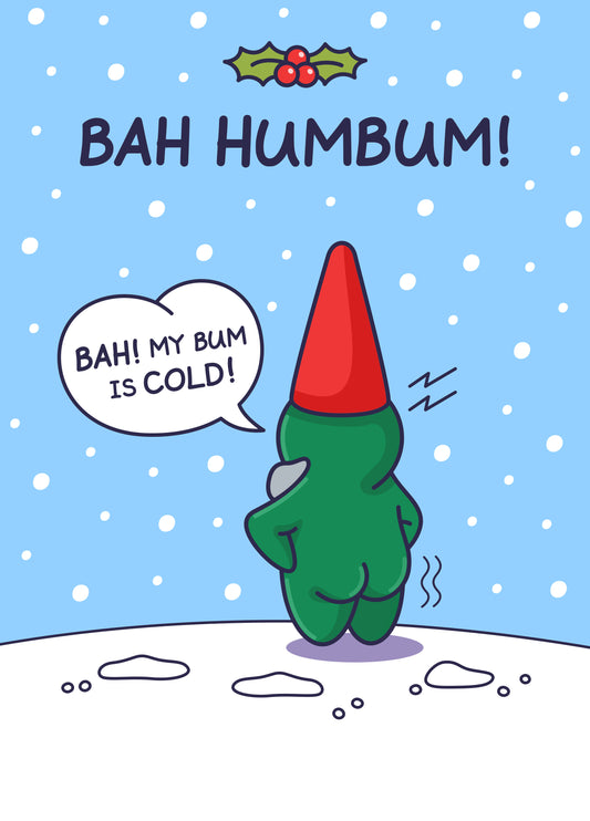 Bah Humbum - Rude Christmas Card For Him