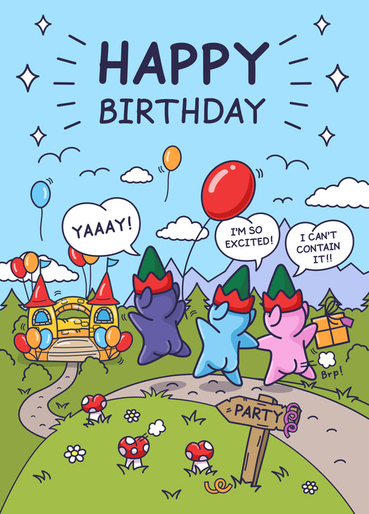 Happy Birthday Card For Kids - Bouncy Castle