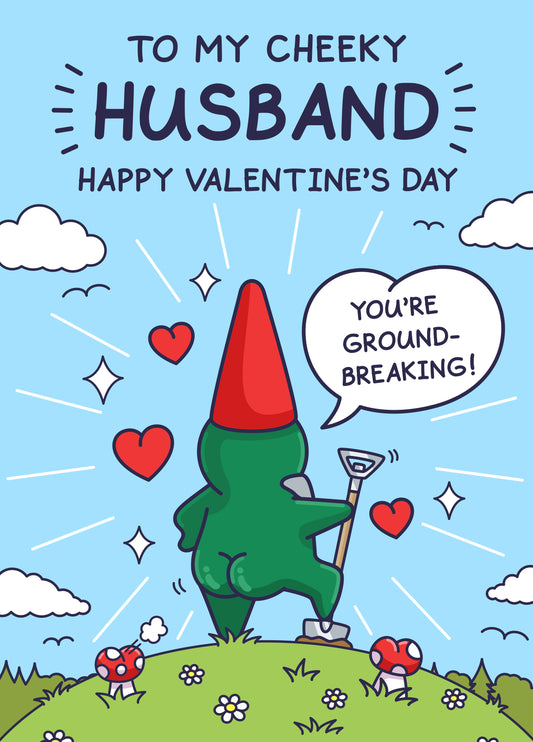 Funny Valentine’s Day Card - For Husband - Sexy Bum