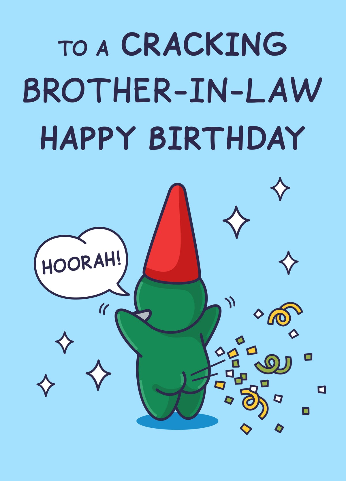 Funny Birthday Card For Brother-In-Law, Cracking Birthday Confetti Cannon