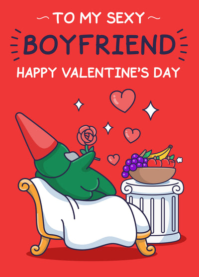 Funny Valentine's Day Card - For Boyfriend - Sexy Bum