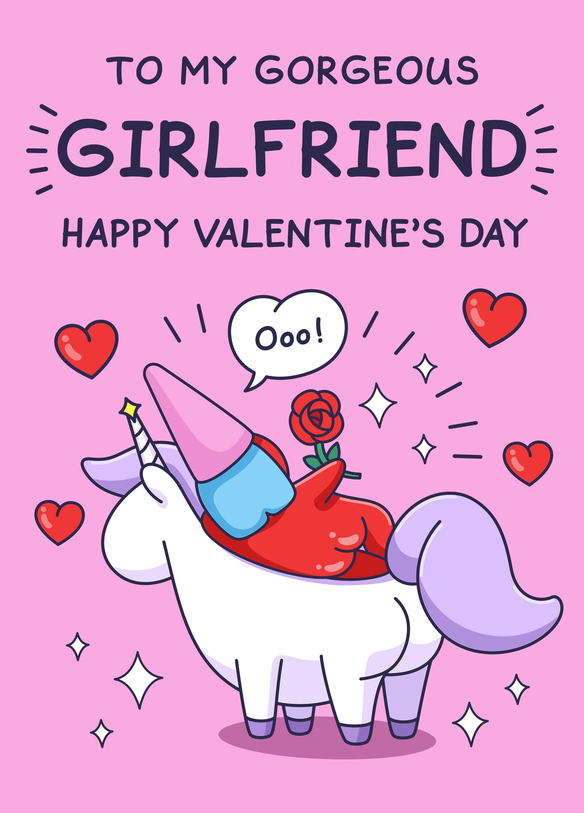 Funny Valentine's Day Card - For Girlfriend - Sexy Bum