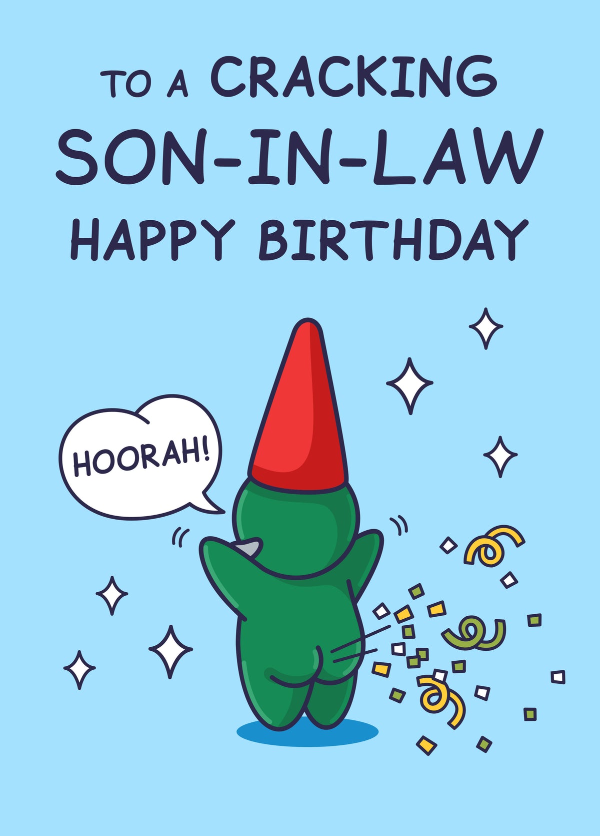 Funny Birthday Card For Son-In-Law, Cracking Birthday Confetti Cannon