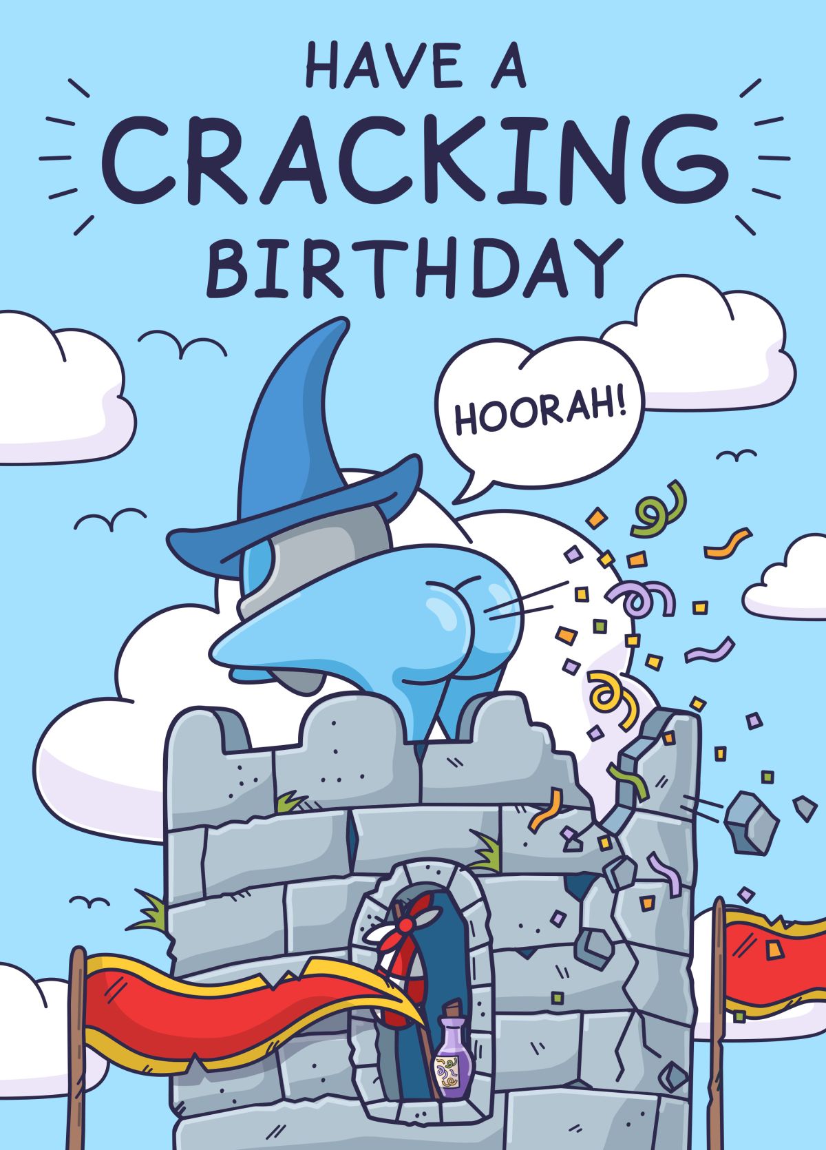 Funny Birthday Card - For Him - Have A Cracking Birthday
