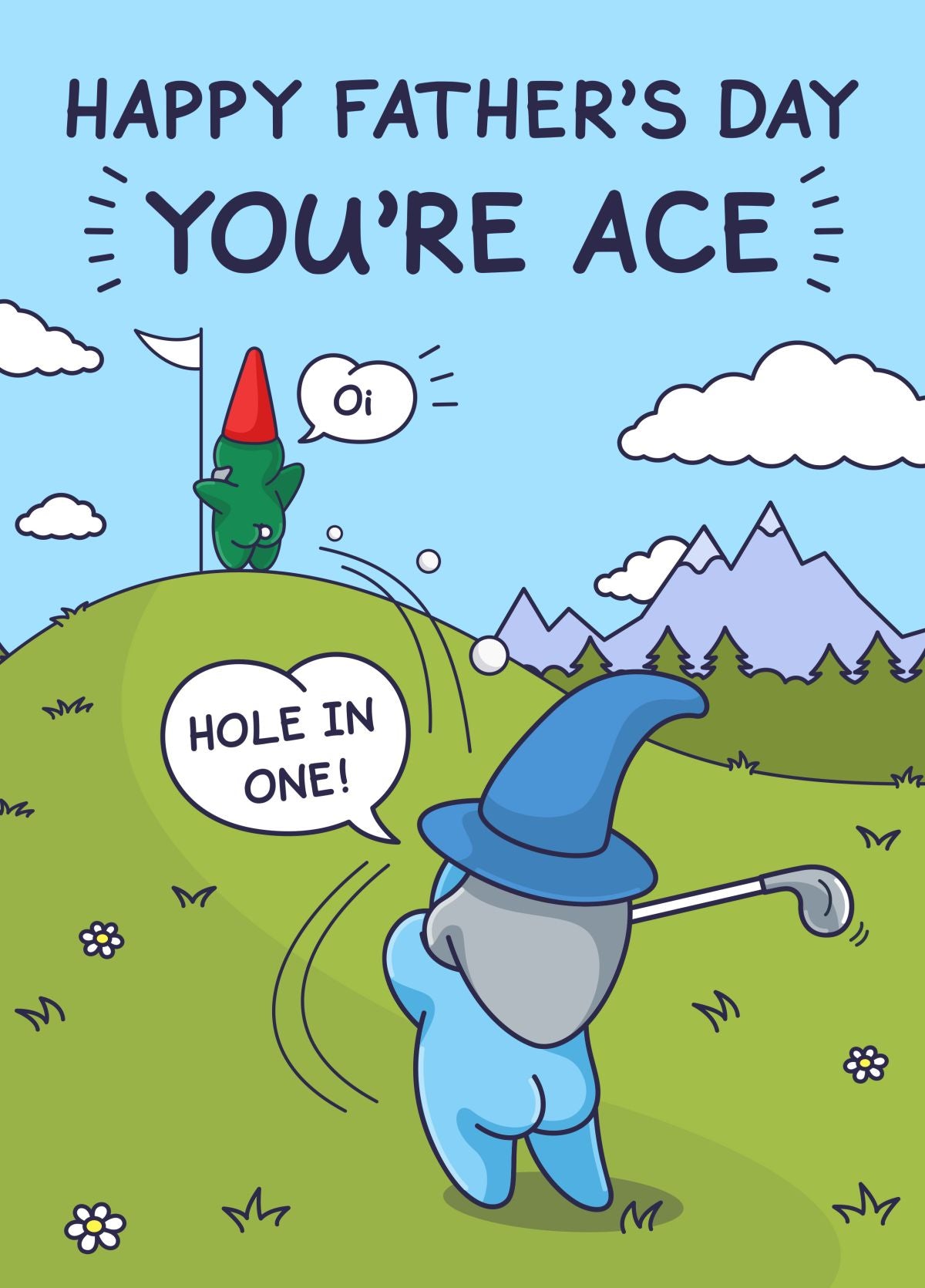 You're Ace - Funny Father's Day Card - Golf Joke