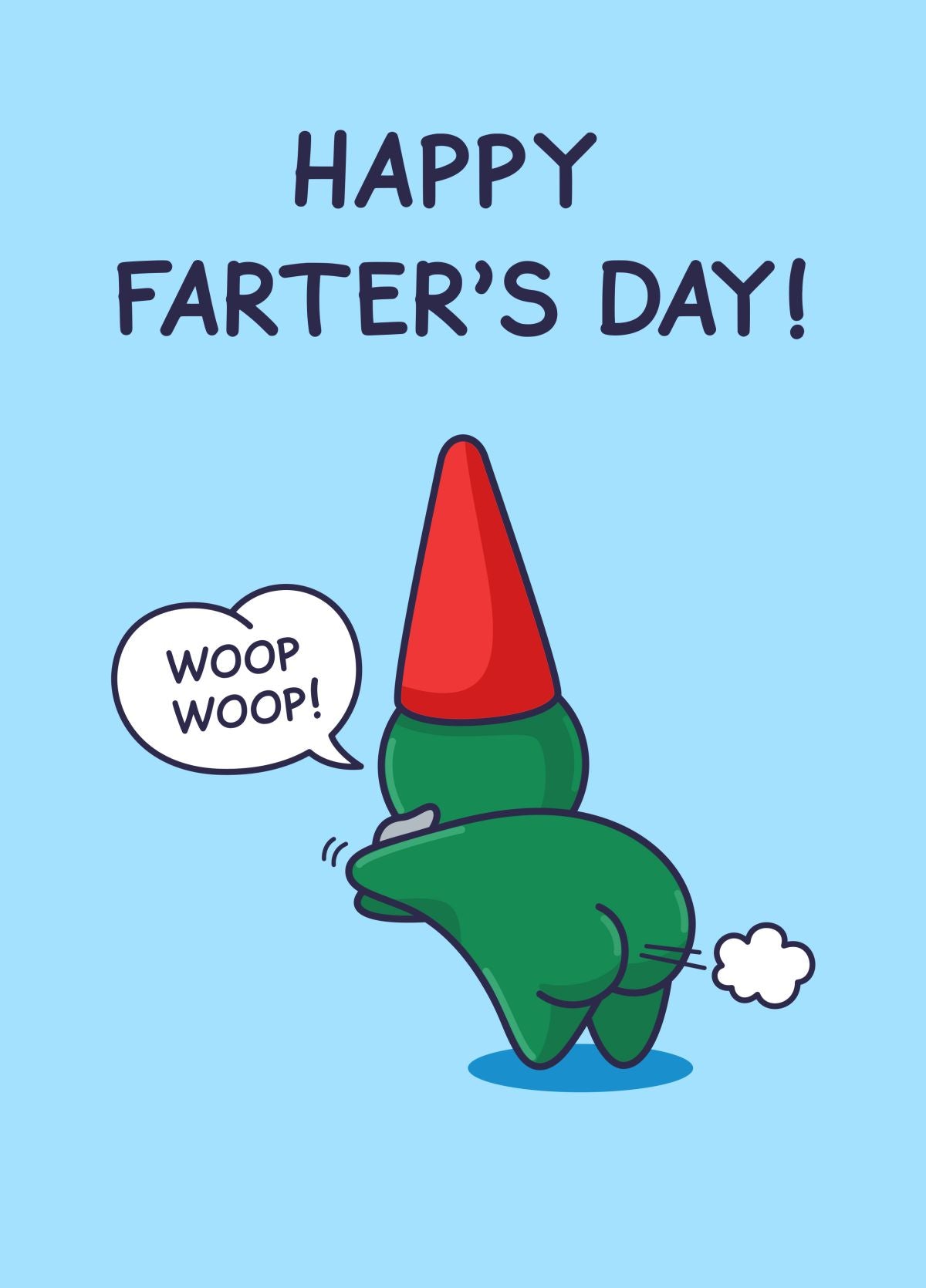 Funny Father's Day Card - Happy Farter's Day - Cheeky Gnome