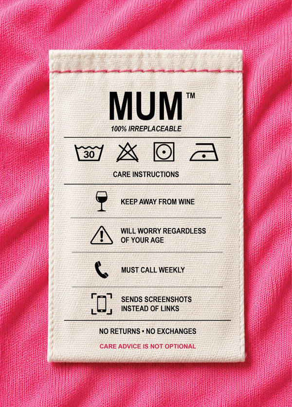 Mum Care Instructions Funny Birthday Card