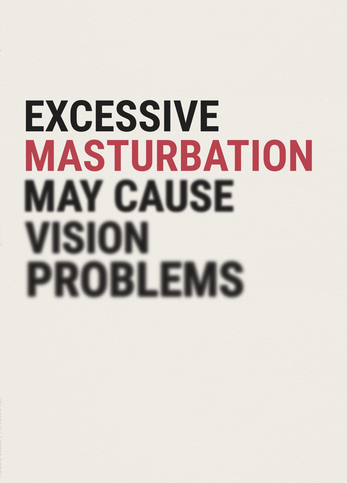 Funny Masturbation Card Vision Problems