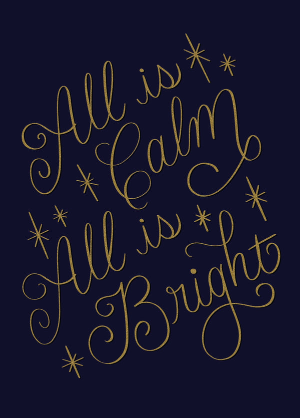 All Is Calm All Is Bright Card