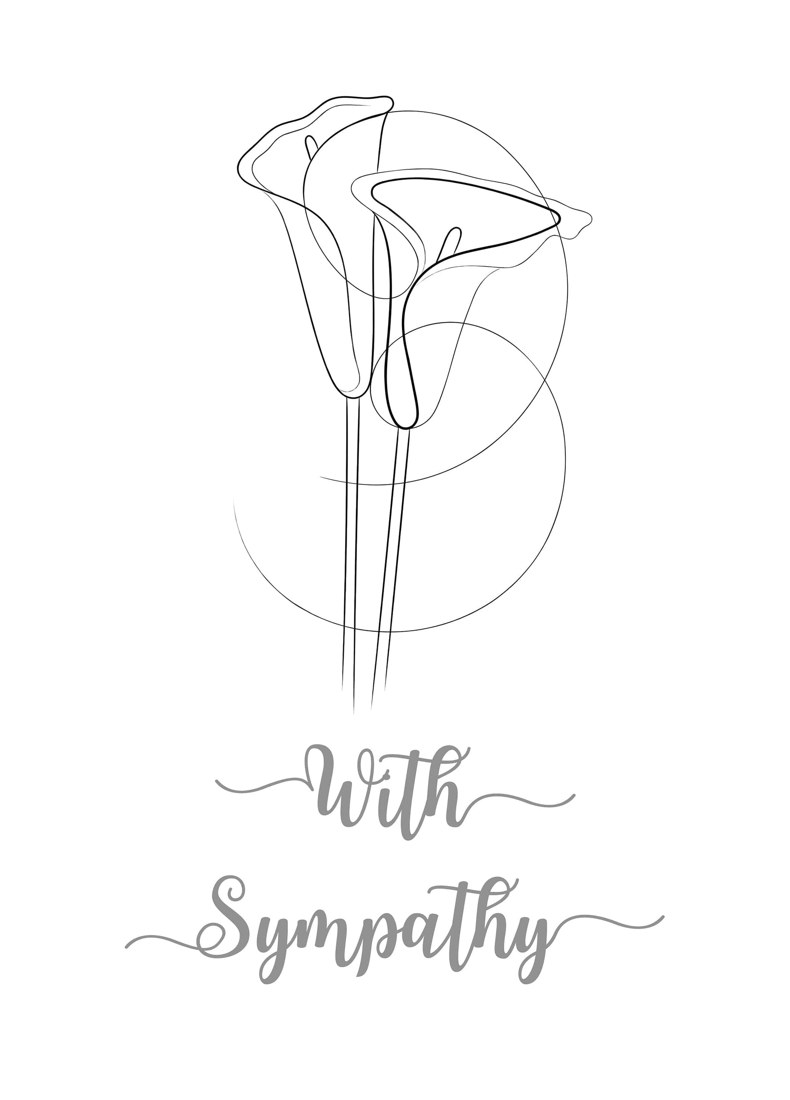 Calla Lily Sympathy Card