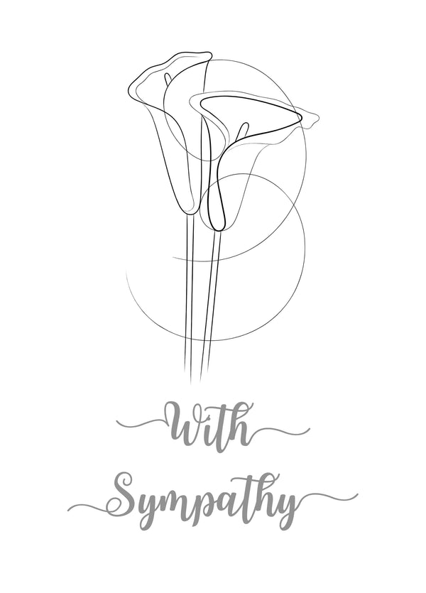 Calla Lily Sympathy Card