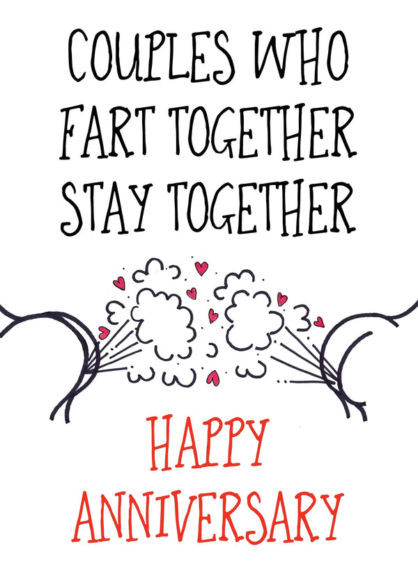Couples Who Fart Together Card