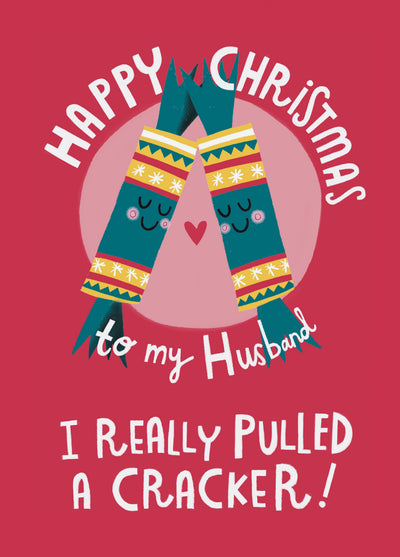 Happy Christmas To My Husband Cracker Card