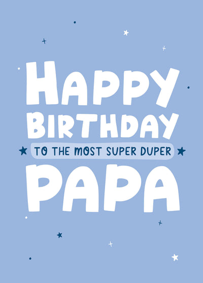 Super Duper Papa Birthday Card
