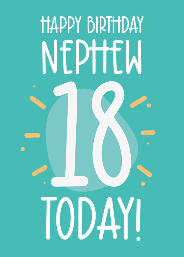 Nephew 18th Birthday Card