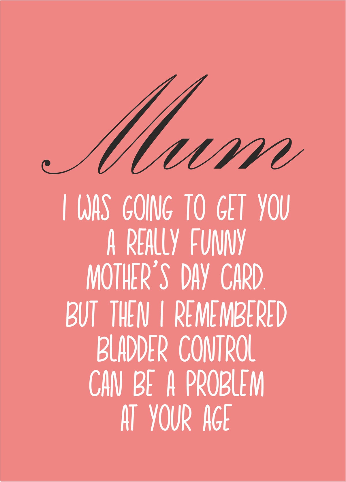 Poor Bladder Control Card
