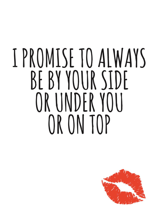 I Promise To Always Be By Your Side Card
