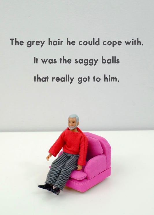 Saggy Balls Birthday Card