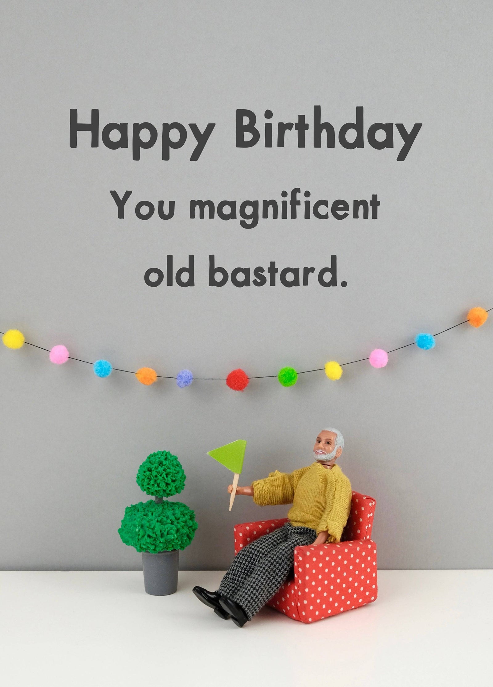 Magnificent Old Bastard Birthday Card