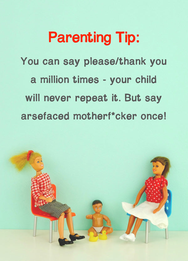 Arsefaced Motherfucker Baby Shower Card