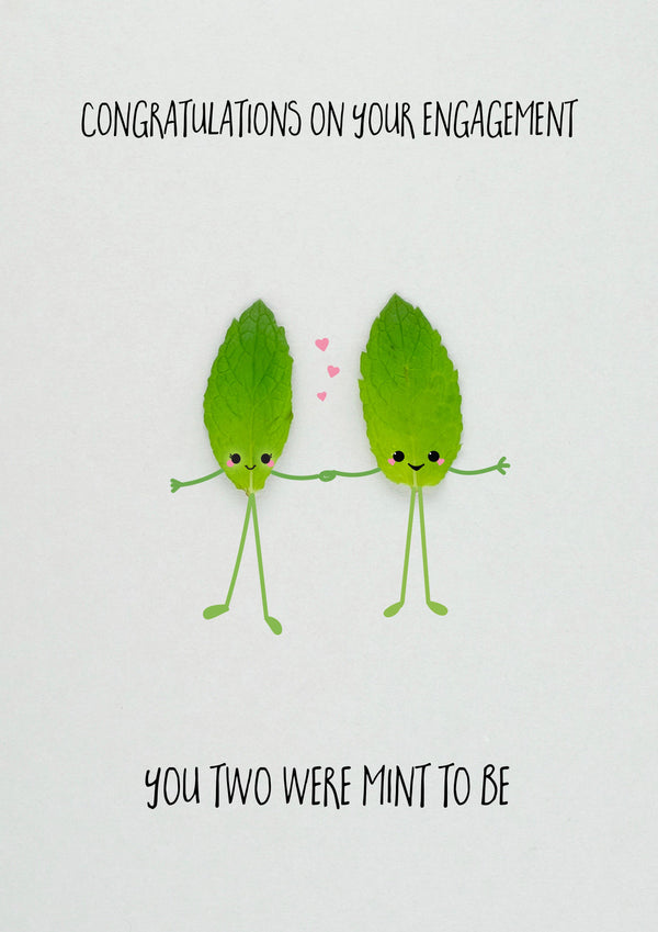 Mint To Be Engagement Card