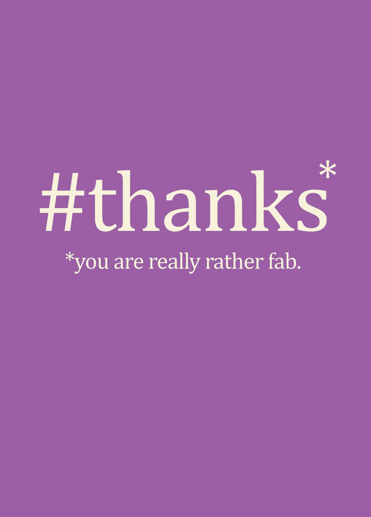 #Thanks Card