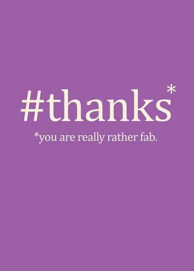 #Thanks Card