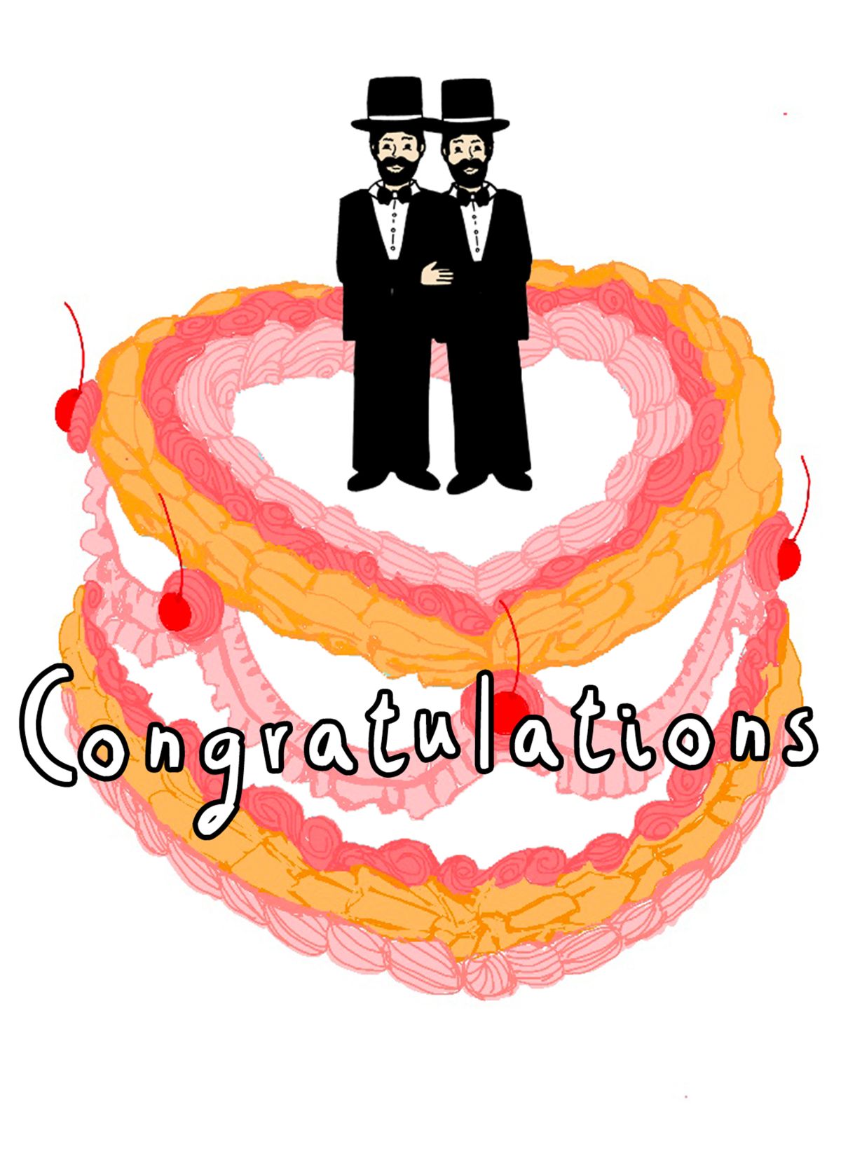 Groom & Groom Congratulations Wedding Card