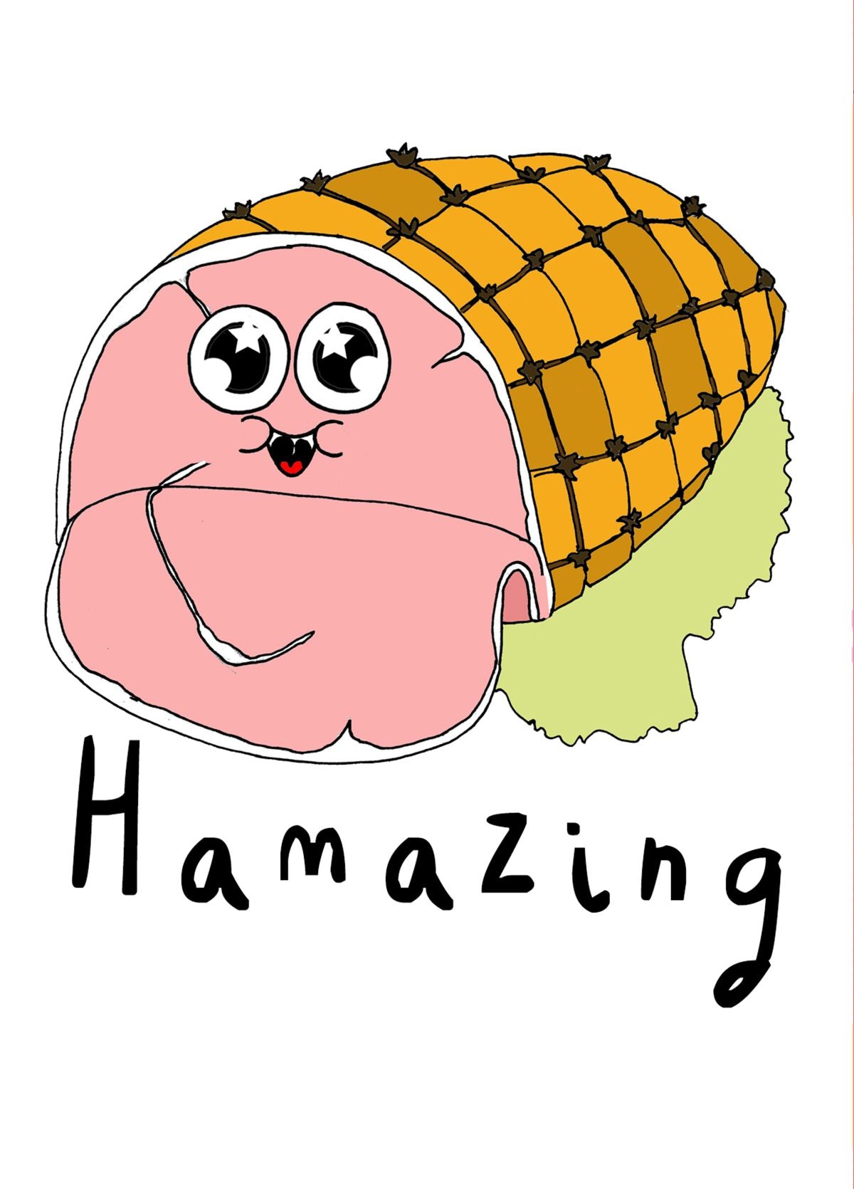 Hamazing Amazing Ham Greeting Card