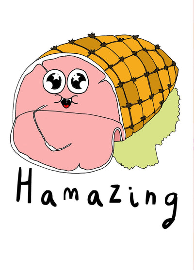 Hamazing Amazing Ham Greeting Card
