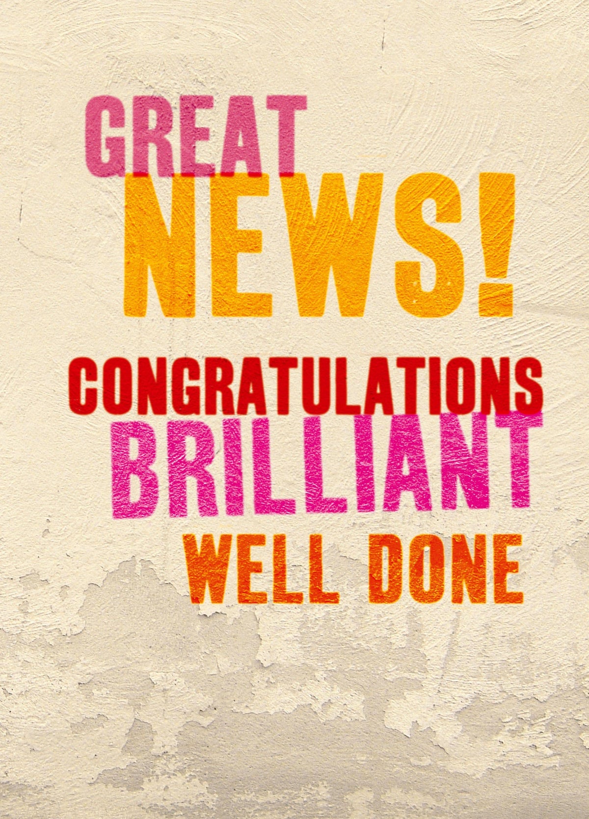 Great News Congratulations Card